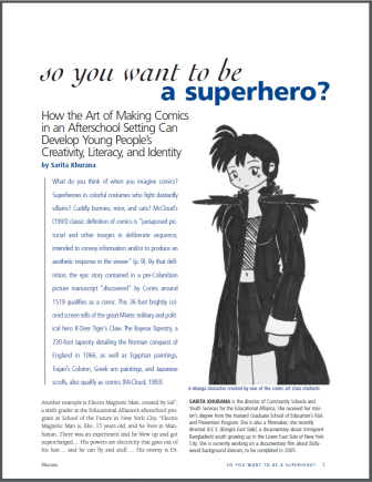 Khurana, S. (2005). So you want to be a superhero. ASM, 4_spring-1