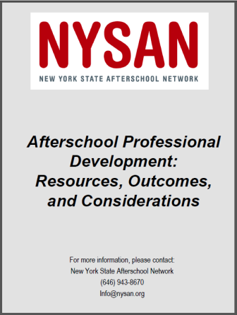 Afterschool Professional Development Resources, Outcomes, and Considerations