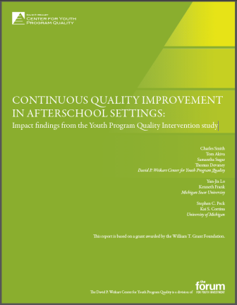 Continuous Quality Improvement in Afterschool Settings