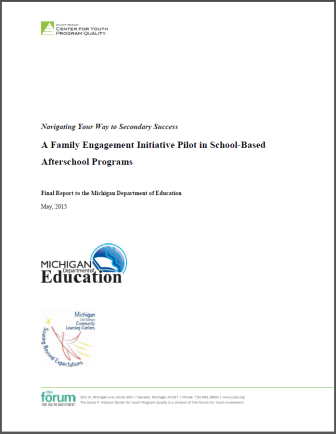 Report - A Family Engagement Initiative Pilot in School-Based Afterschool Programs