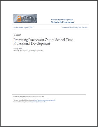 Promising Practices in Out-of-School Time Professional Development
