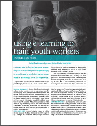 Using E-learning to Train Youth Workers
