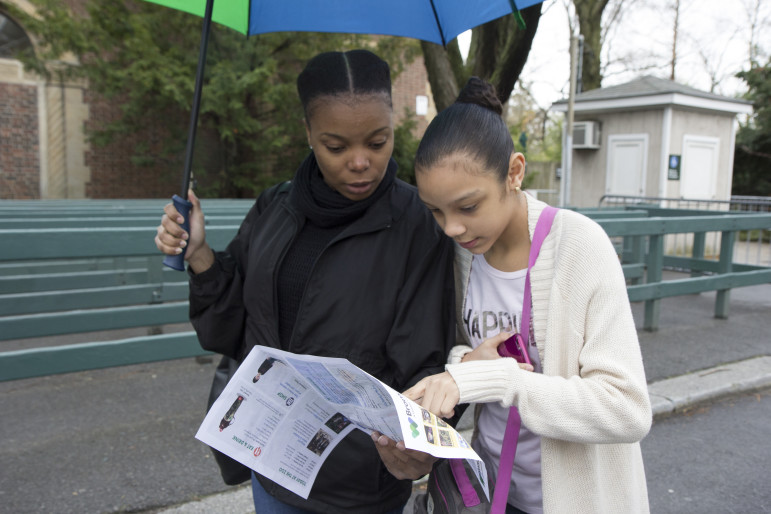 Nathalie Joseph Jean, left, and her mentee Amaya Lopez, right, visit the Bronx Zoo on one of their monthly outings. Joseph Jean, 29, and Lopez, 12, were matched through Big Brothers Big Sisters of New York City, which is trying to recruit a greater diversity of volunteers.