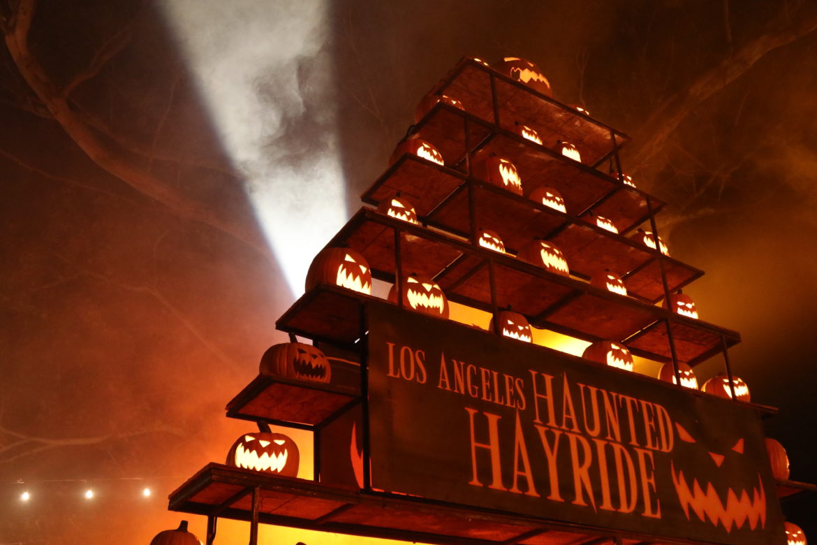 The entrance to the Los Angeles Haunted Hayride 