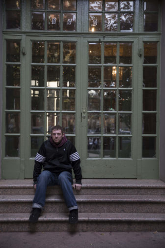 Oct. 26, 2016 - Bay Ridge, Brooklyn - Andrew Lavin sits in front of his girlfriend’s apartment building on 4th Avenue in Bay Ridge, Brooklyn. His sister, Jennifer Cohen, was found dead in Owl’s Head Park on the morning of Sept. 28. 
