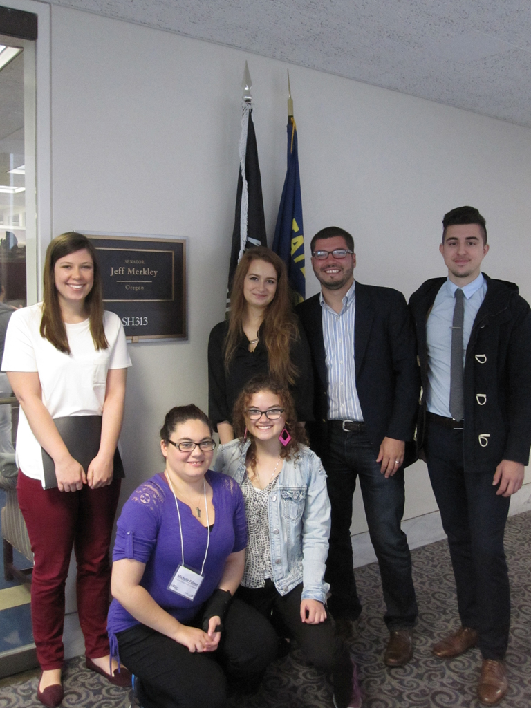 Members of Oregon Foster Youth Connection met with staff from Sen. Jeff Merkley's, D-Oregon, office during the 2016 Foster Youth in Action conference in Washington, District of Columbia.