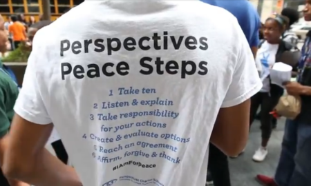perspective Charter School Chicago Peace Rally T-shirt