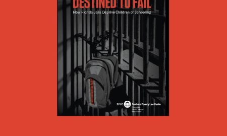 REPORT Cover Destined To Failred title on dark jail bars picture