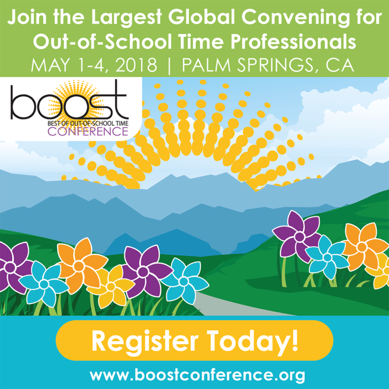 BOOST COnference colorful 2018 poster with registration button. Click to go to BOOST website.