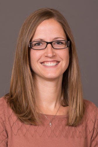 Mentoring: Lindsey Weiler (headshot), assistant professor in Department of Family Social Science at University of Minnesota; smiling woman with long light brown hair in dark-framed glasses.