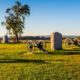 american battlefield K-12 field trip support grants; cannons and monuments at gettysburg