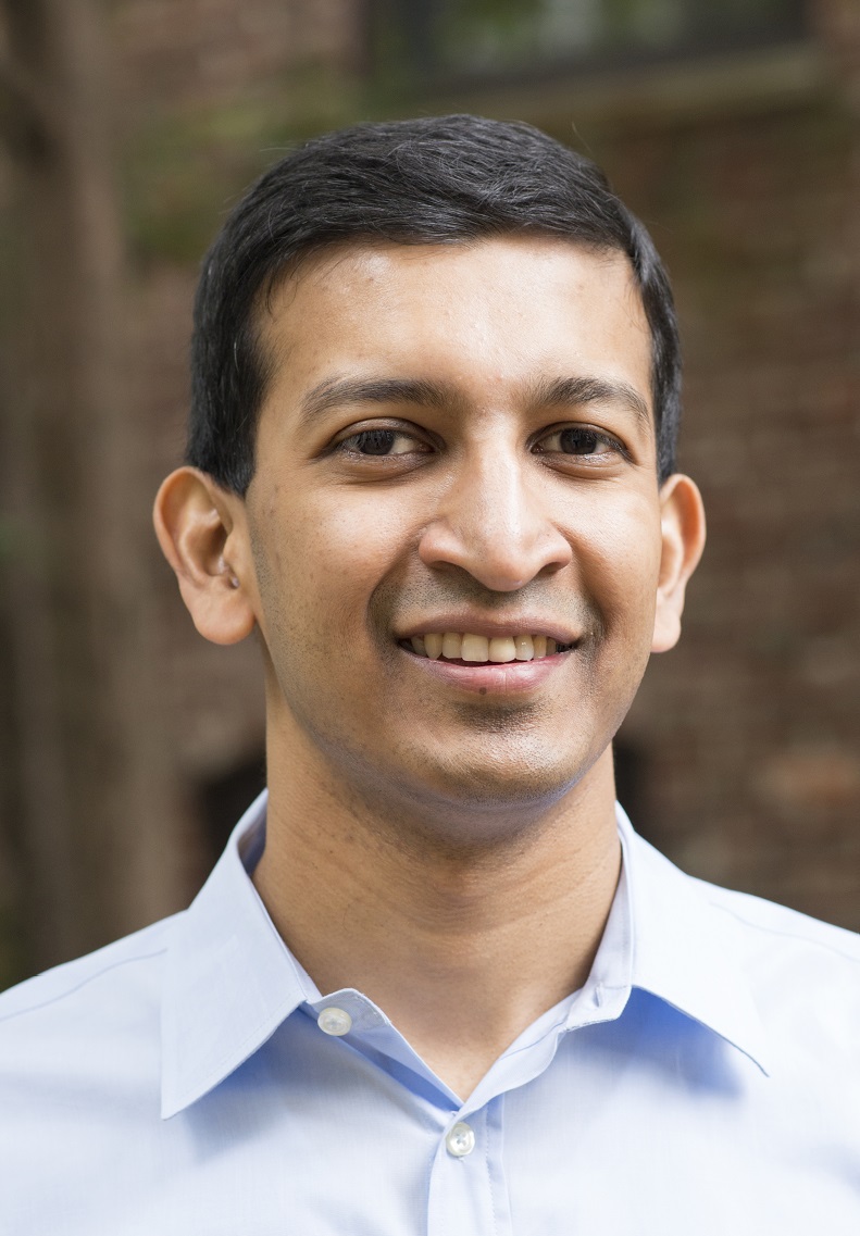 inventors: Raj Chetty (headshot), professor of economics at Stanford University, smiling man in light blue shirt