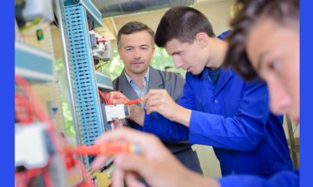VT postsecondary and job/career training education improvement grants; electrician trains young interns