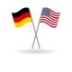 U.S.-Germany youth exchange program grants; German and American flag