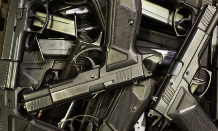 Pile of handguns