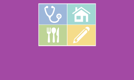 family healthcare, housing, hunger, education program grants; logos for each