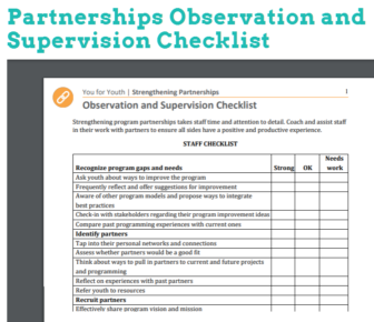 Partnership Checklist Form