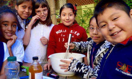 san francisco youth and food access grants; happy children making food