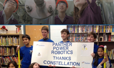 youth energy and STEM education grants: students learning and robotics team