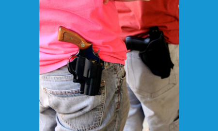 guns on college campuses report; two students with guns in holsters on campus
