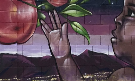 Arizona community grants; mural of young black child reaching for apple