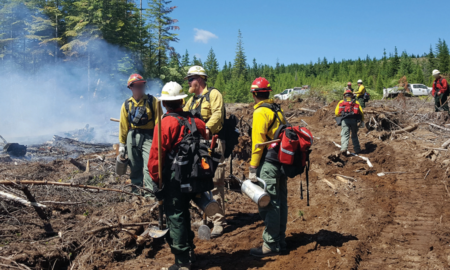 Oregon,Washington Youth Conservation job and career grants; youth being trained in wildfire prep