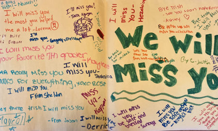 afterschool: Farewell card with messages from children