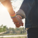 Suicidality Disparities by Sexual Identity persisting into adulthood report; young LGBT couple holding hands