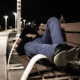U.S. Homeless Student population report: homeless student sleeping on park bench