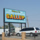 indigenous: Roadside billboard welcoming travelers to the historic downtown Gallup.