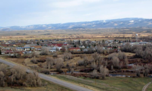 Rural Tribal COVID-19 Healthcare grants; Wind River Indian Reservation town and landscape