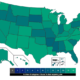 afterschool: U.S. map in shades of green
