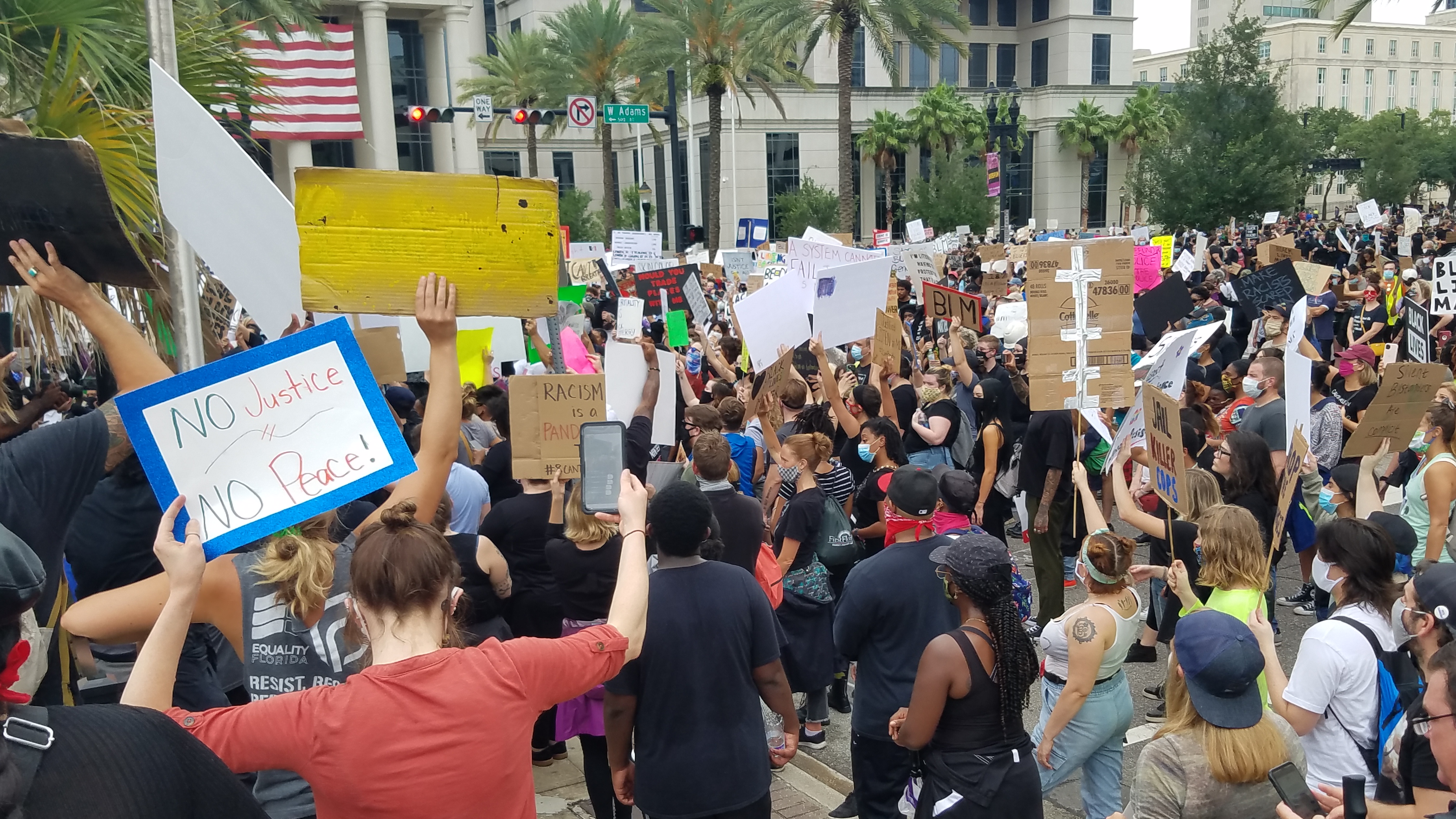 Black Lives Matter Protest; Jacksonville: The June 6 march in Downtown Jacksonville was one of the largest civil rights events in the city's history