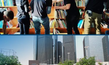 community improvement, STEM education and safety grants; sustainable rooftop garden in detroit and volunteers stocking library