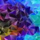EBT: Abstract purple & blue background. triangulated texture. Design 3d. Polygonal geometrical pattern.