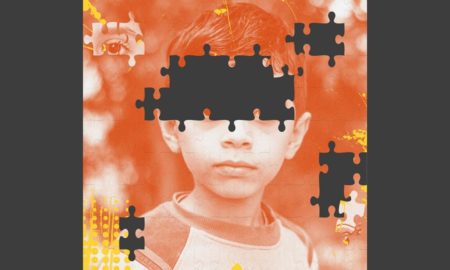 Latinx Data Gap in Youth Justice System report; graphic of young latin child with puzzle pieces missing from face