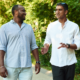 philanthropy: Two black men talking outside