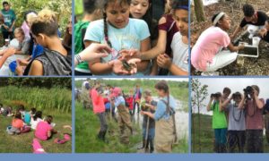 chesapeake bay environmental education grants; collage of different youth environmental activities