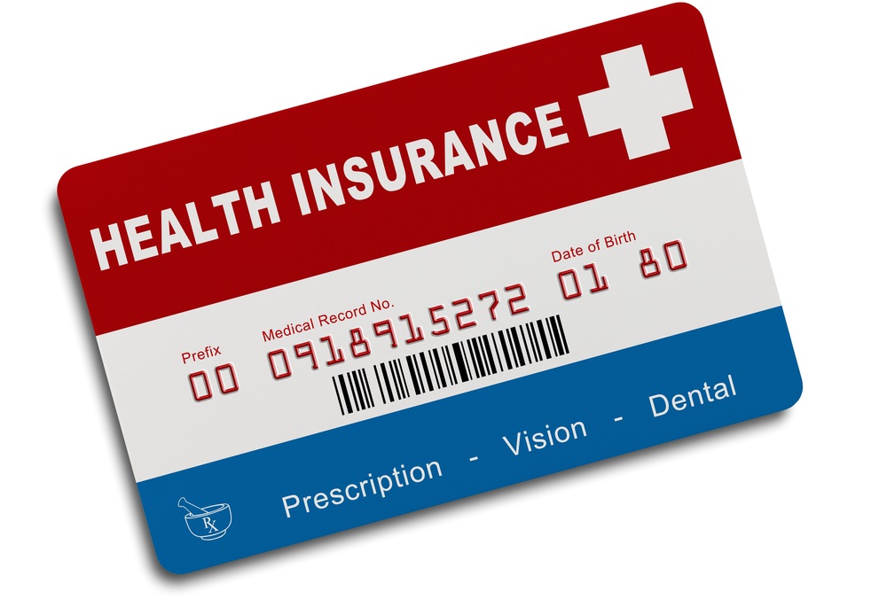 health insurance: Health Insurance Card Isolated on White Background.