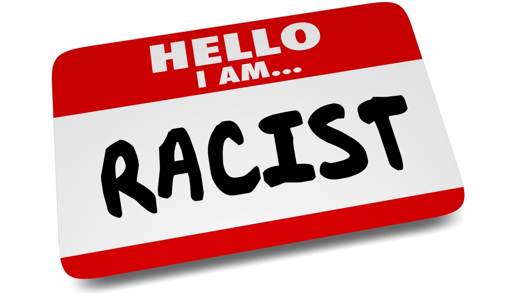 racism: Hello I Am a Racist Name Tag Sticker