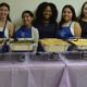 teen-led community and food insecurity project grants; group of teens leading the distribution of food