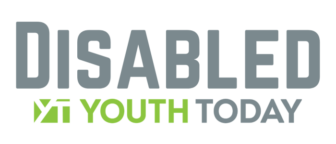 LOGO DisabledYouthToday gray & lime green text on white banner
