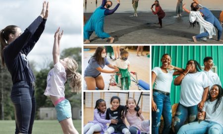 Girls’ and Women’s Multigenerational Sports Program Grants; collage of different images of happy girls and women doing physical activity