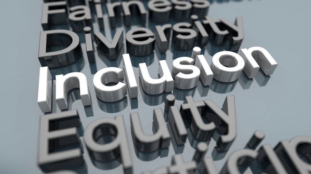 strategies for diversity, equity, inclusion in nonprofit sector: 3D render of diversity, inclusion and equity words