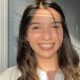 hands on summer science program for underserved youth pivoted online: headshot of smiling female student with long dark hair wearing white top