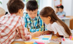 Santa Barbara area child care program support grants: young children playing at child care center