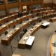 New Mexico education officials miss transparency deadline: overhead view of New Mexico senate chamber