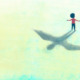reimagining youth work: graphic of child with arms outstretched showing wings as shadow