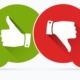 Nonprofit toolbox: Thumbs up in green circle; thumbs down in red circle