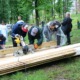DC region community grants: group of people woodworking for community project in park